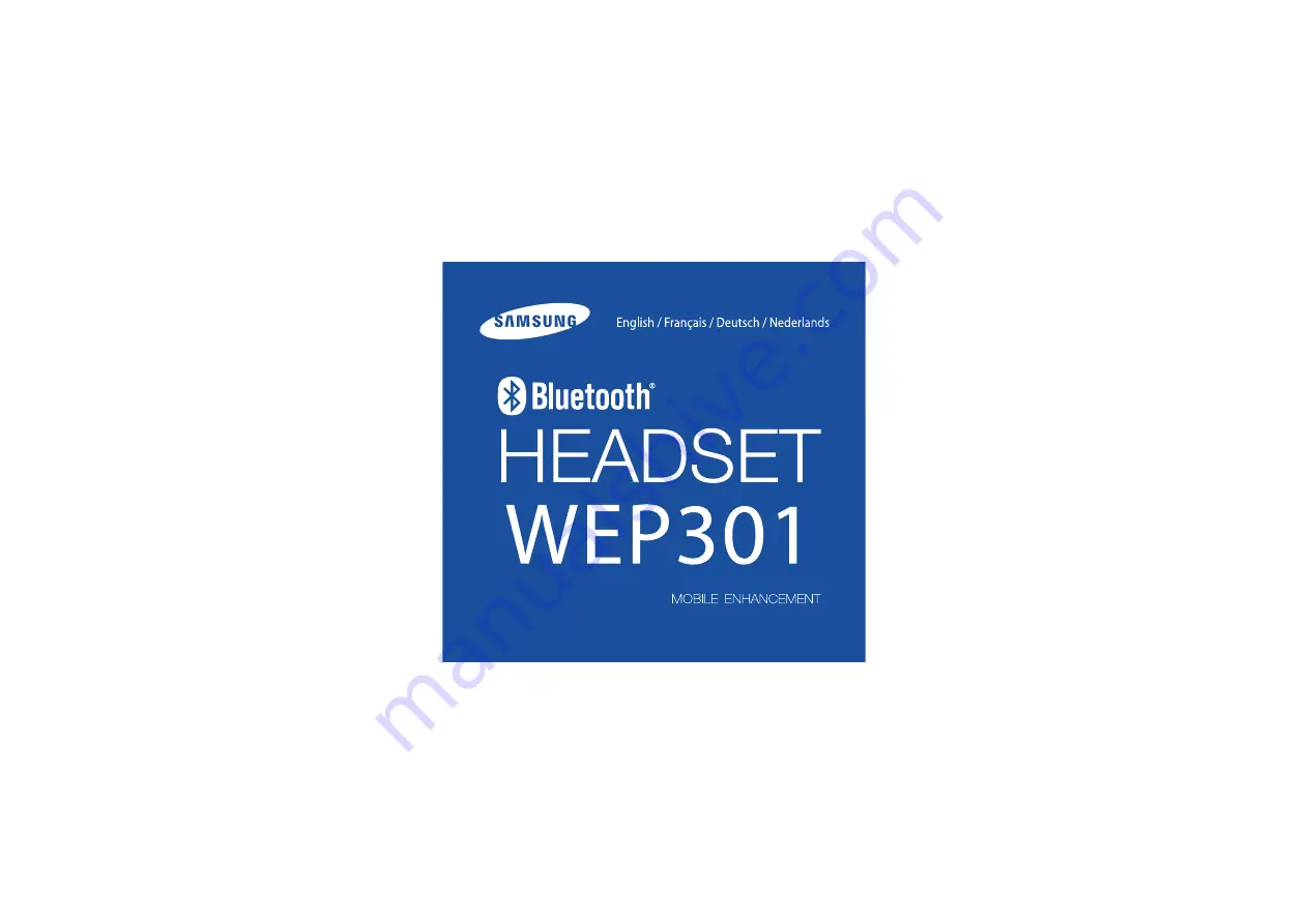 Samsung WEP301 - Headset - Over-the-ear User Manual Download Page 2