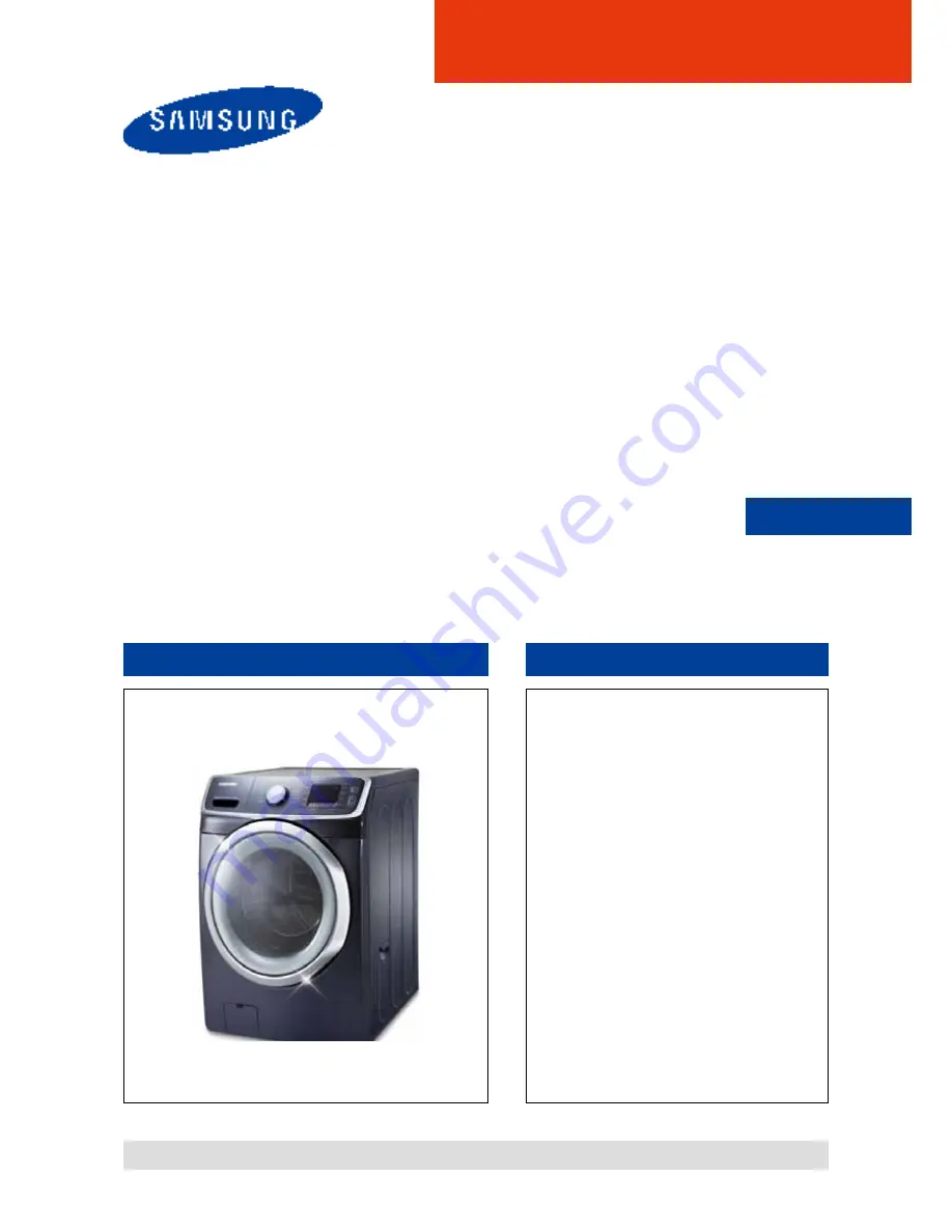 Samsung WF22H6300AG Service Manual Download Page 1