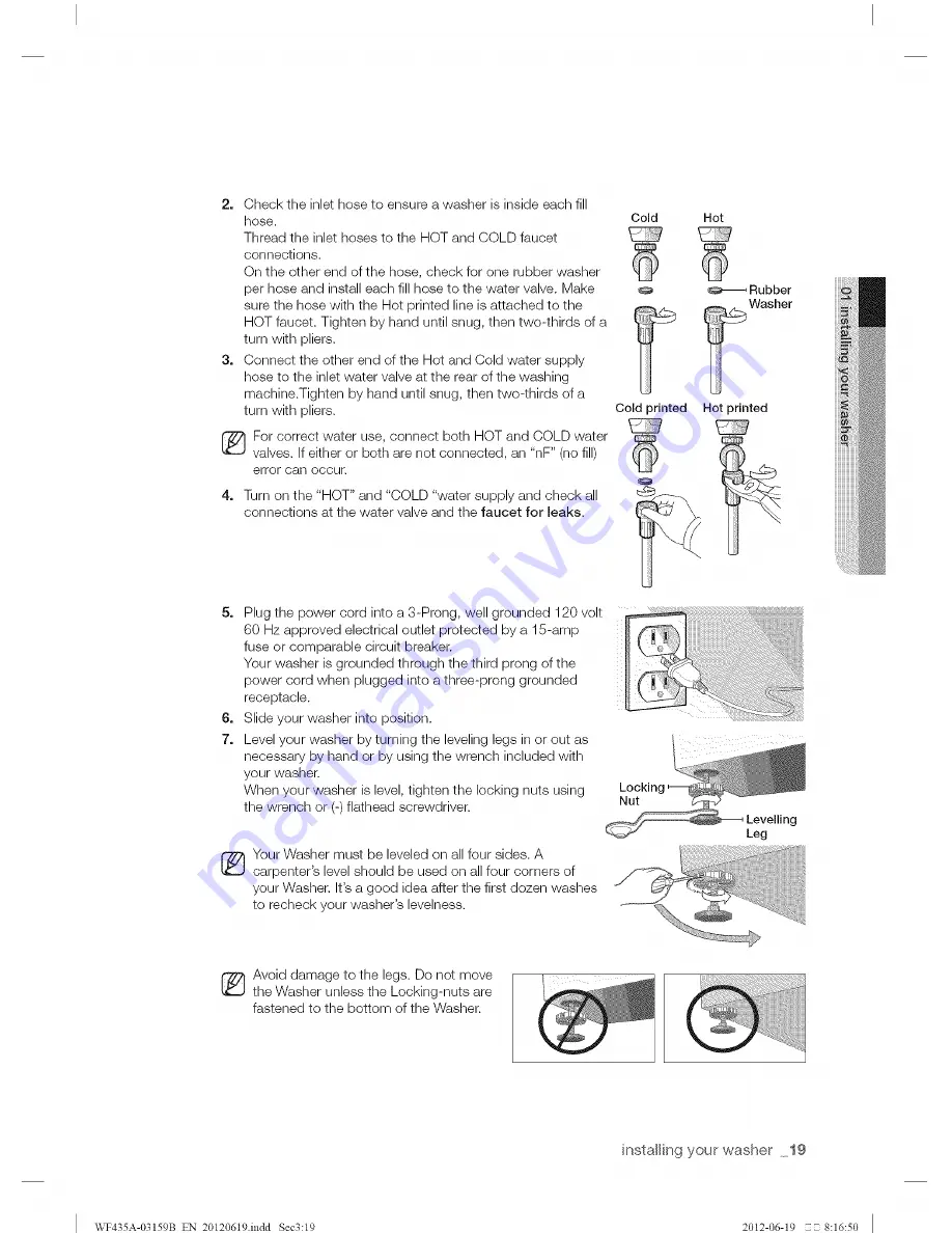 Samsung WF435A Series User Manual Download Page 19