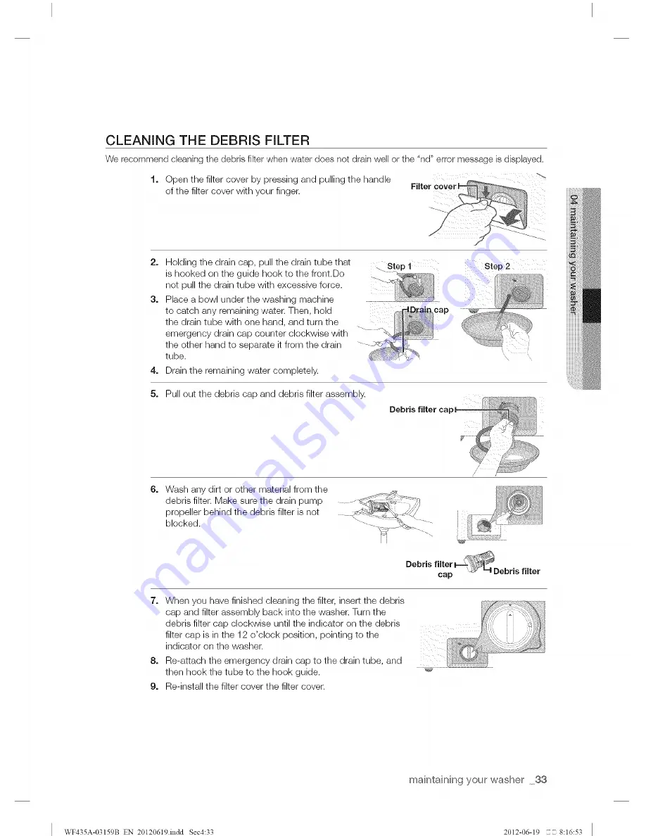 Samsung WF435A Series Скачать руководство пользователя страница 33