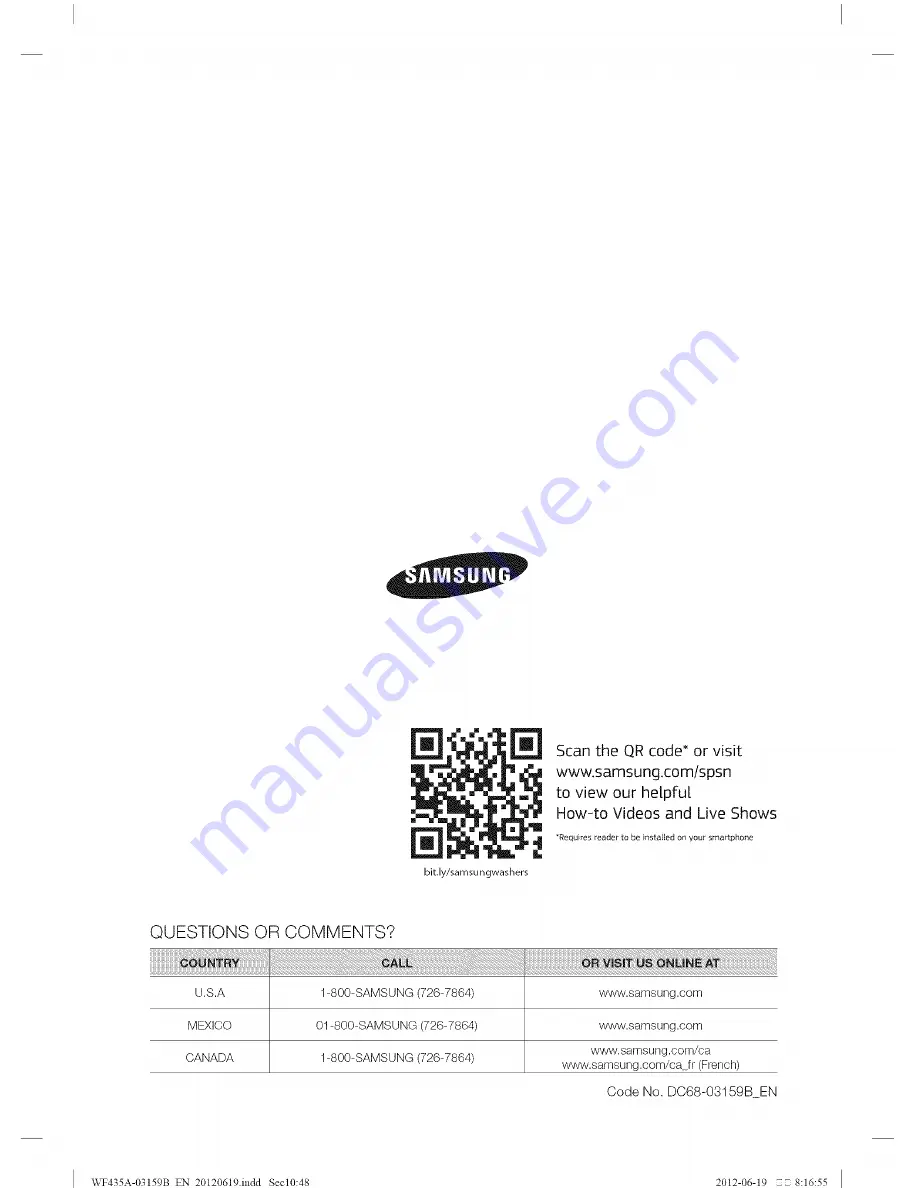 Samsung WF435A Series Скачать руководство пользователя страница 48