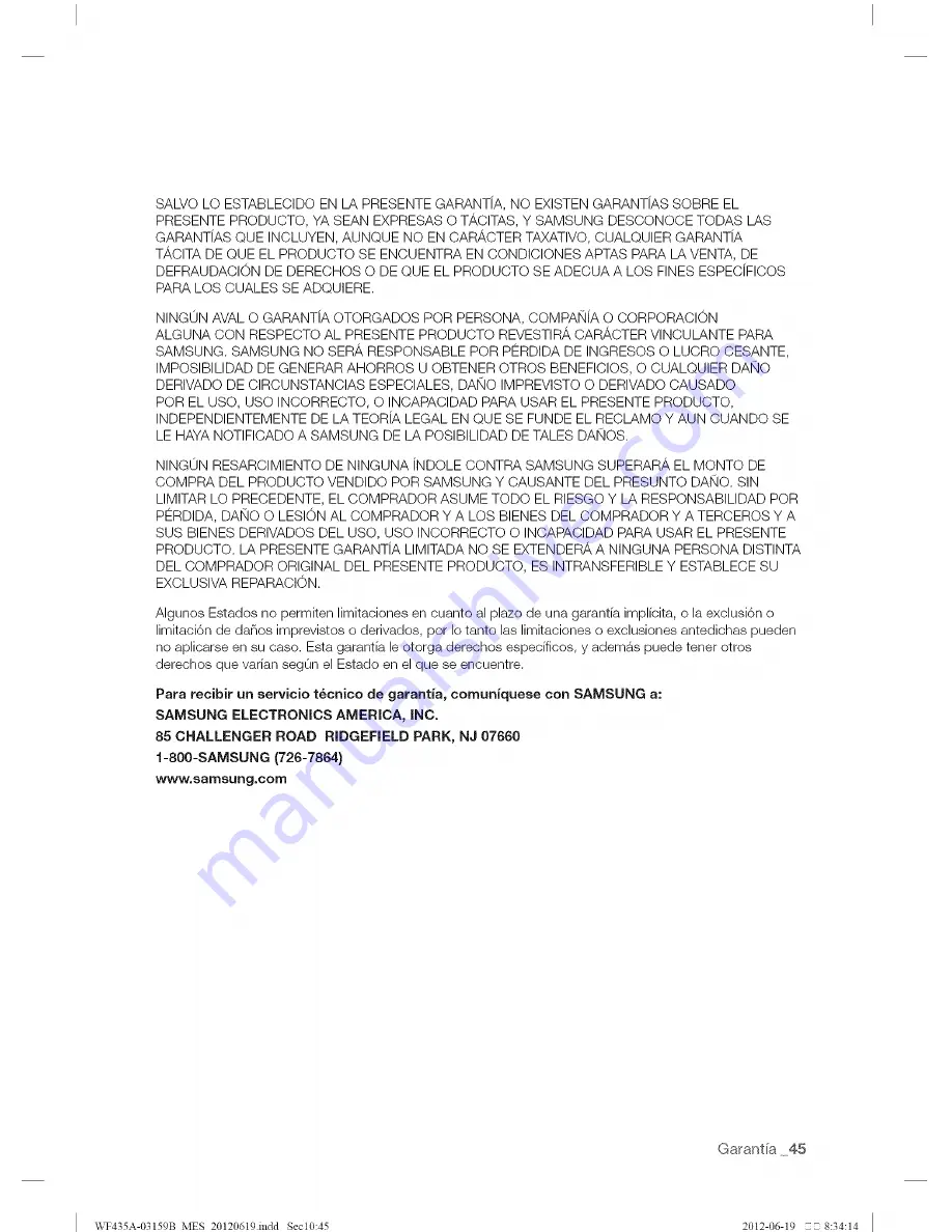 Samsung WF435A Series User Manual Download Page 93