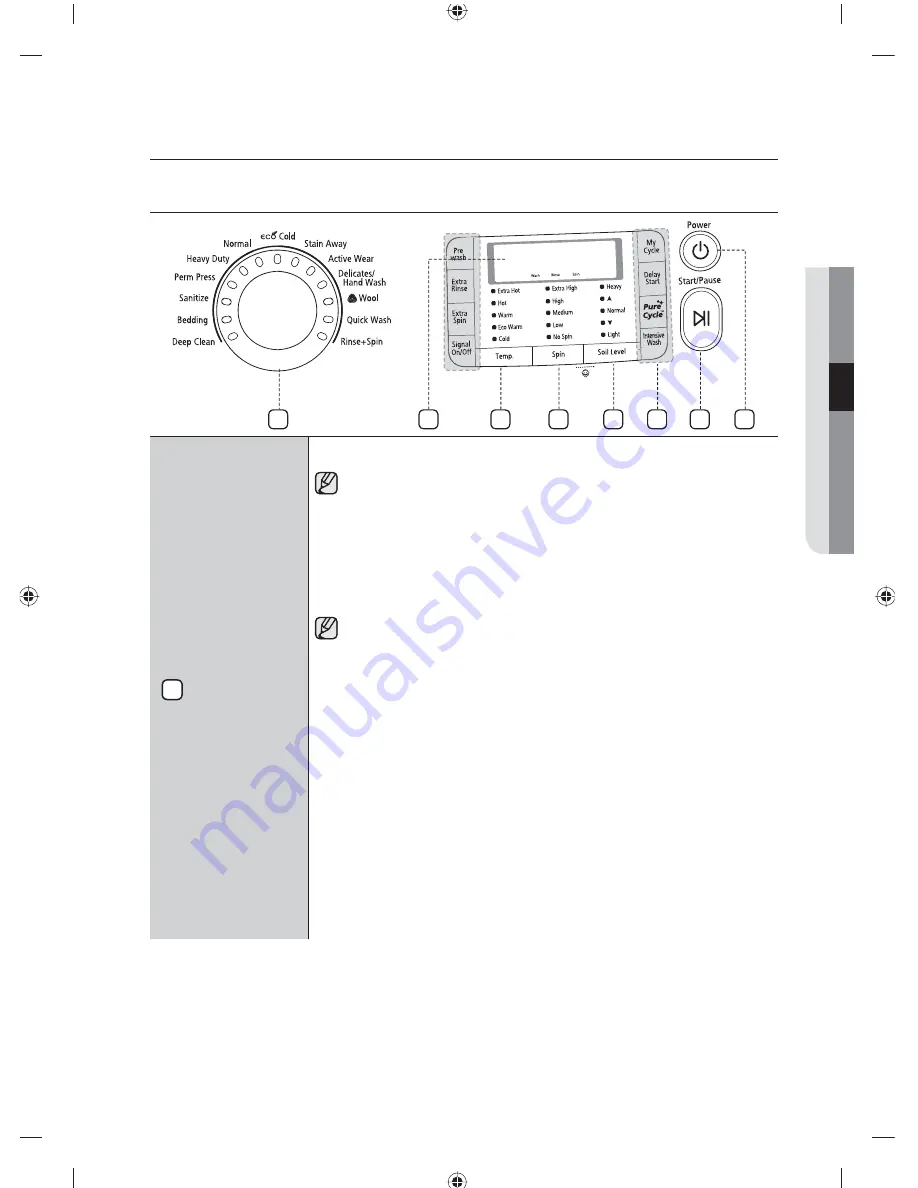 Samsung WF501AN Series User Manual Download Page 19