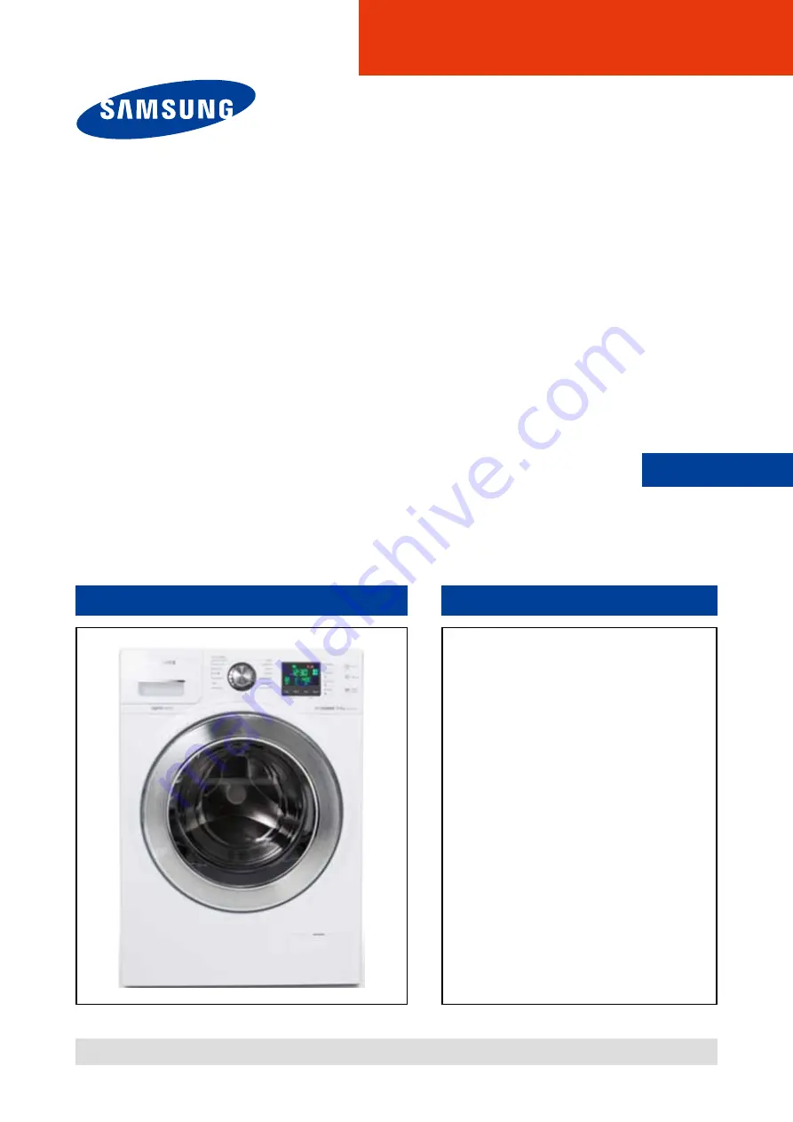 Samsung WF706U2SA Series Service Manual Download Page 1