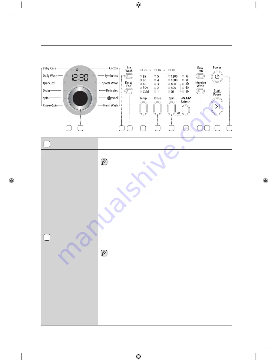 Samsung WF8700ES WF8700ESA User Manual Download Page 18