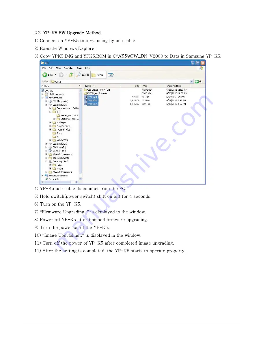 Samsung yePP YP-K5JAB Service Manual Download Page 25