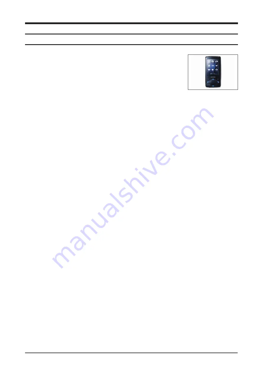 Samsung YEPP YP-Q1 Service Manual Download Page 6