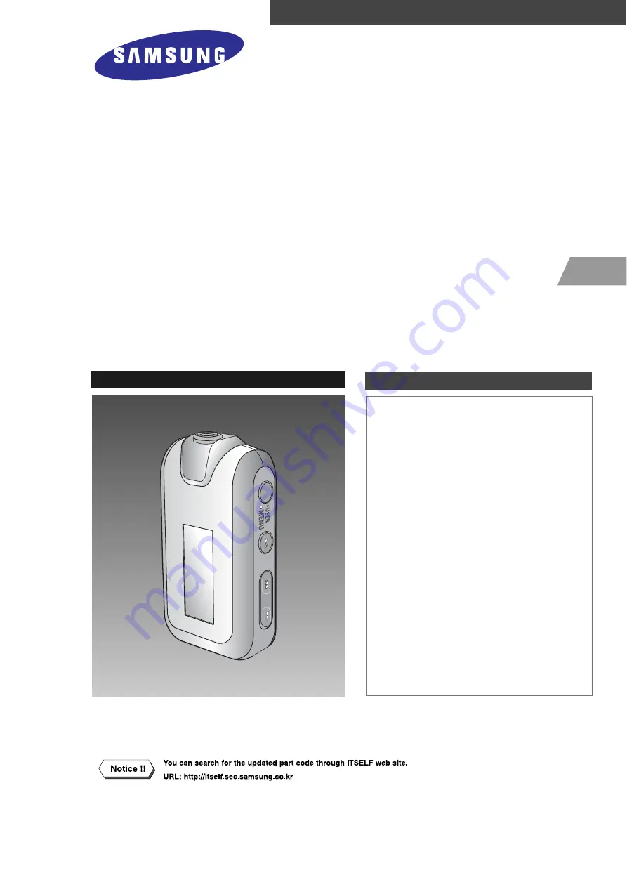 Samsung YP-F2 Service Manual Download Page 1