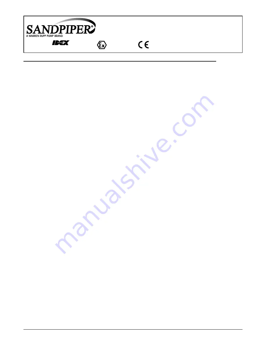 Sandpiper HDF2 Service & Operating Manual, Original Instructions Download Page 13