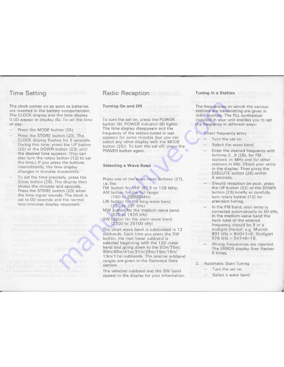 Sangean ATS-803A Operating Instructions Manual Download Page 8