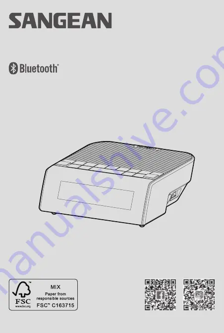 Sangean DCR-90BT Скачать руководство пользователя страница 1