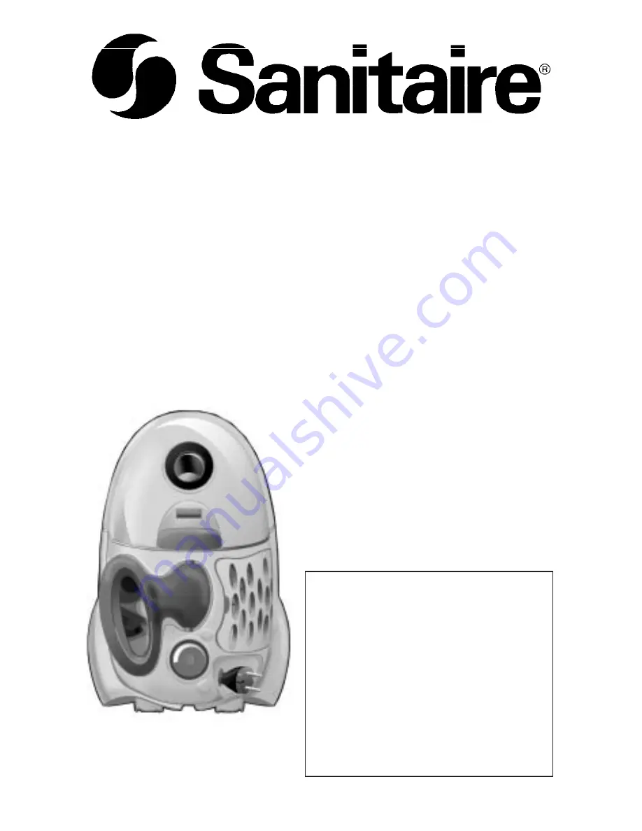 Sanitaire S3530 Series Owner'S Manual Download Page 1