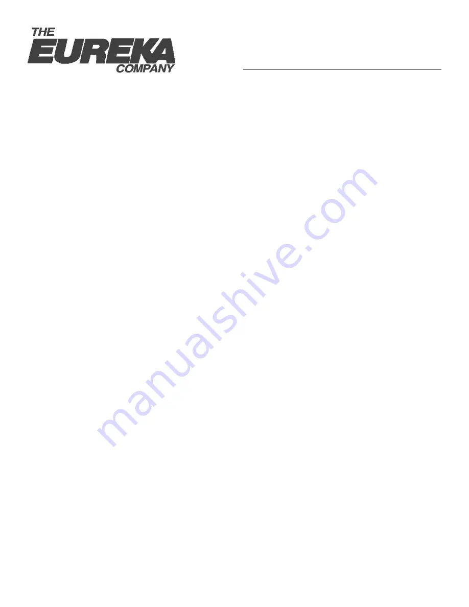 Sanitaire S670A Repair Parts List Manual Download Page 1