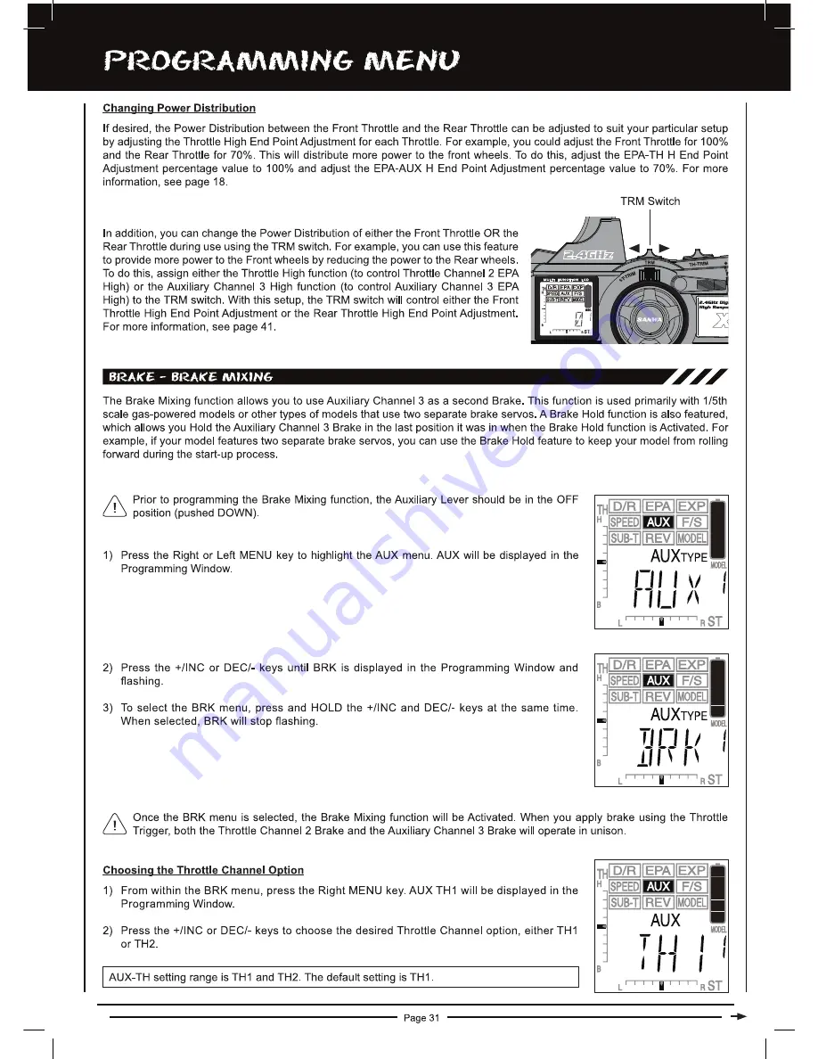 Sanwa MX-3X Operating Manual Download Page 31