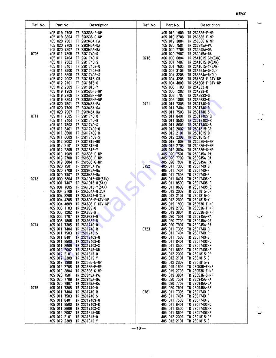 Sanyo Denki C20ZE70 Service Manual Download Page 16