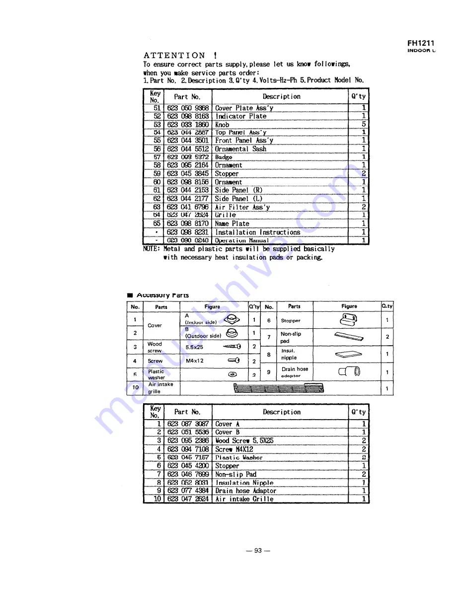 Sanyo 12FH11X Service Manual Download Page 95