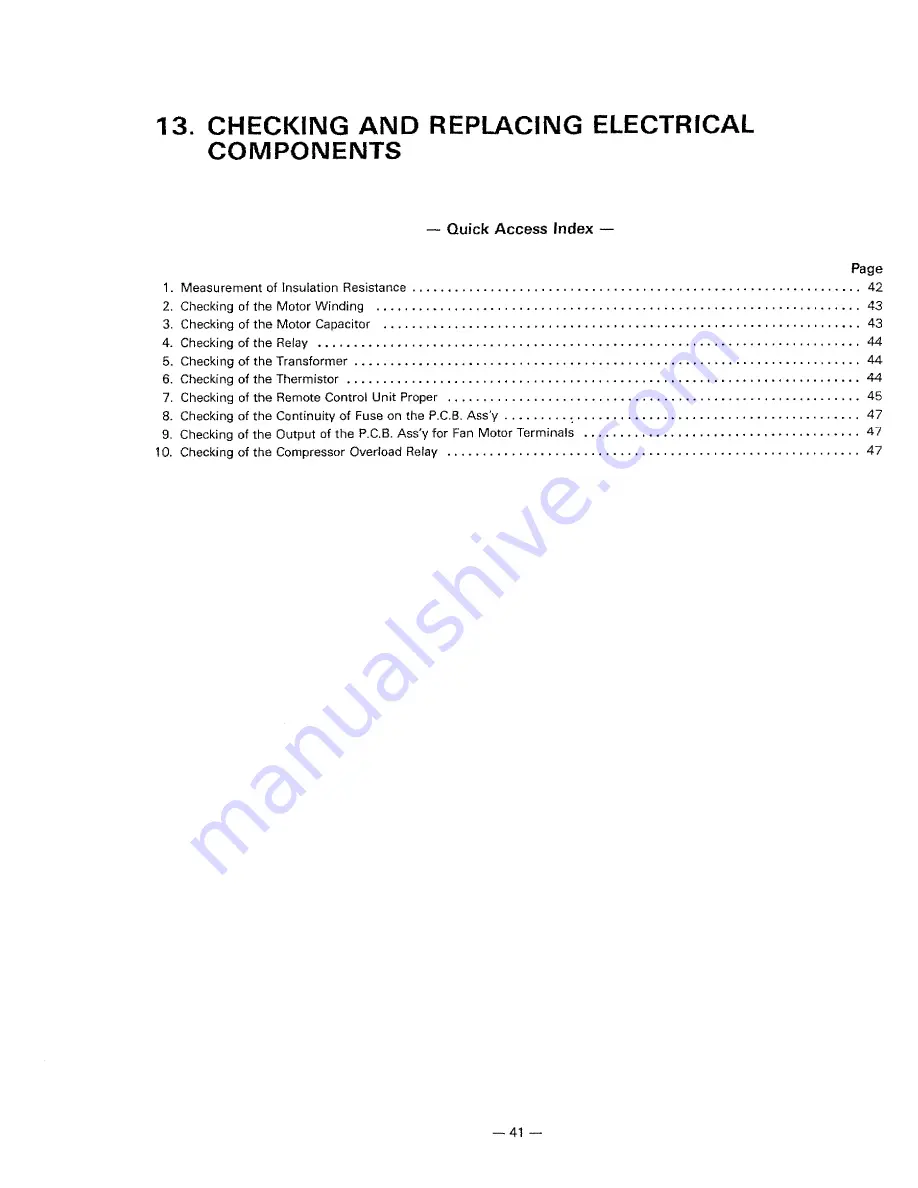 Sanyo 18KM12W Service Manual Download Page 44