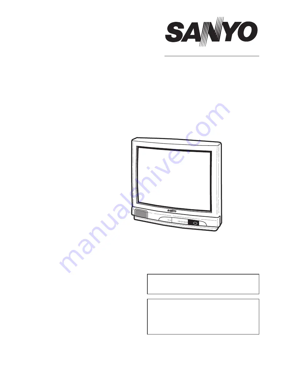 Sanyo C25EG92F Service Manual Download Page 1