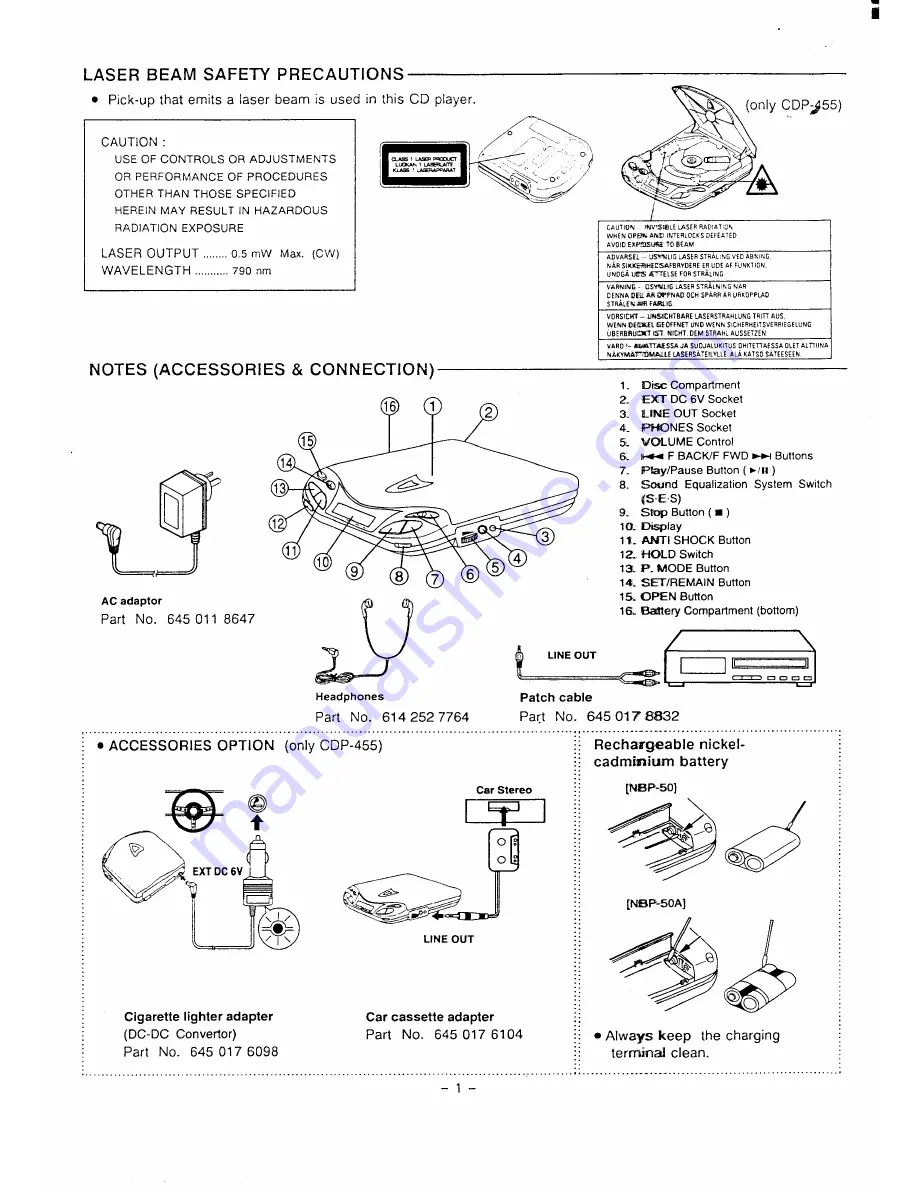 Sanyo CDP-355 Service Manual Download Page 2