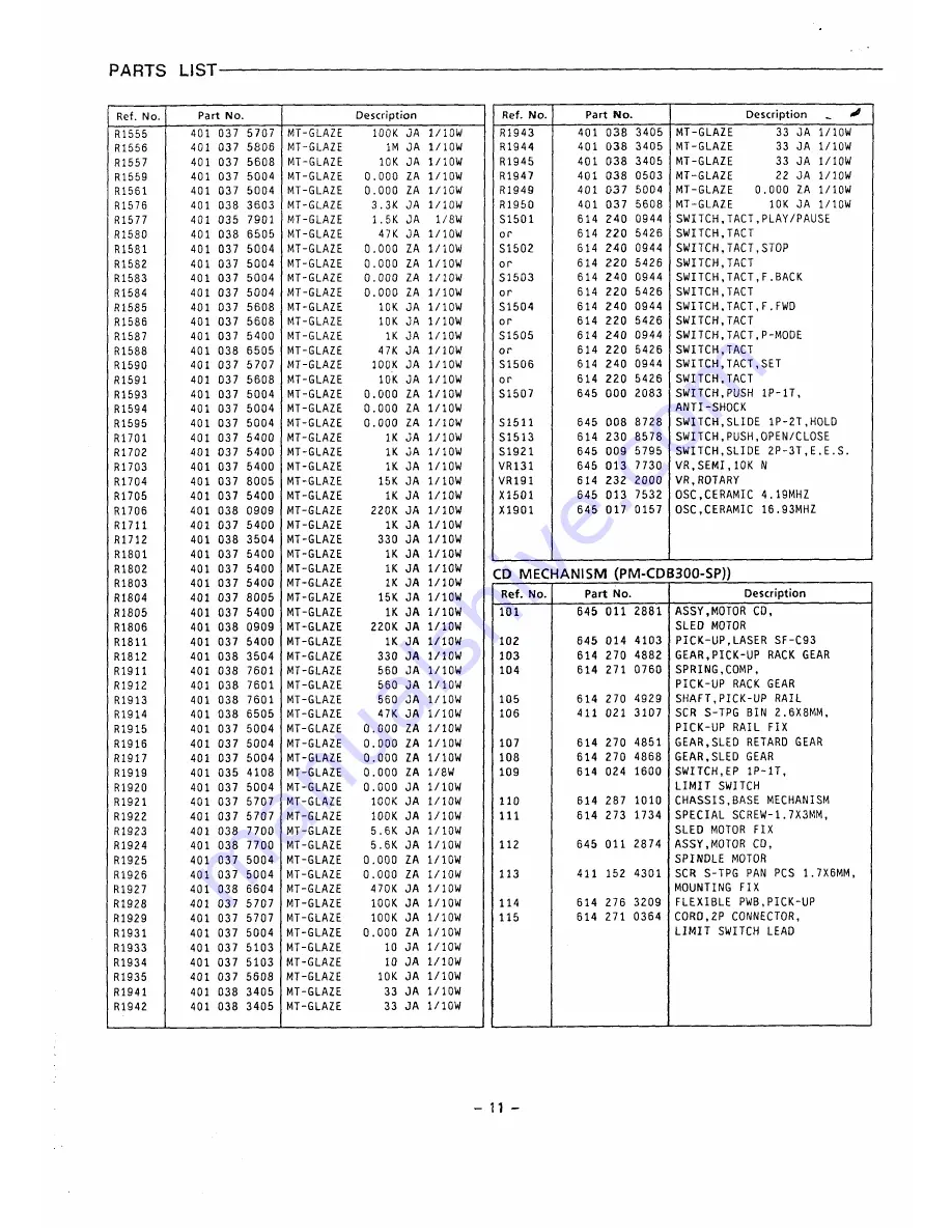 Sanyo CDP-355 Service Manual Download Page 12