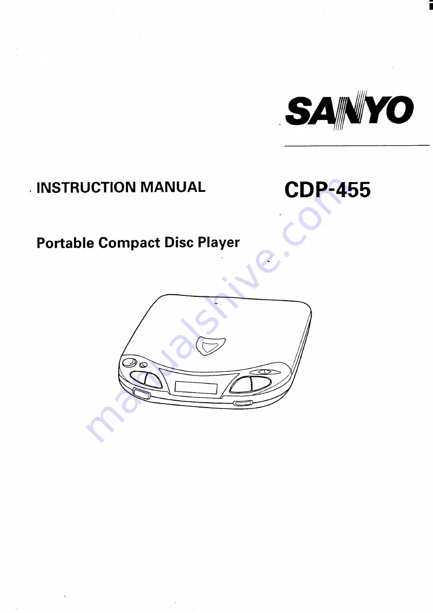 Sanyo CDP-455 Скачать руководство пользователя страница 1