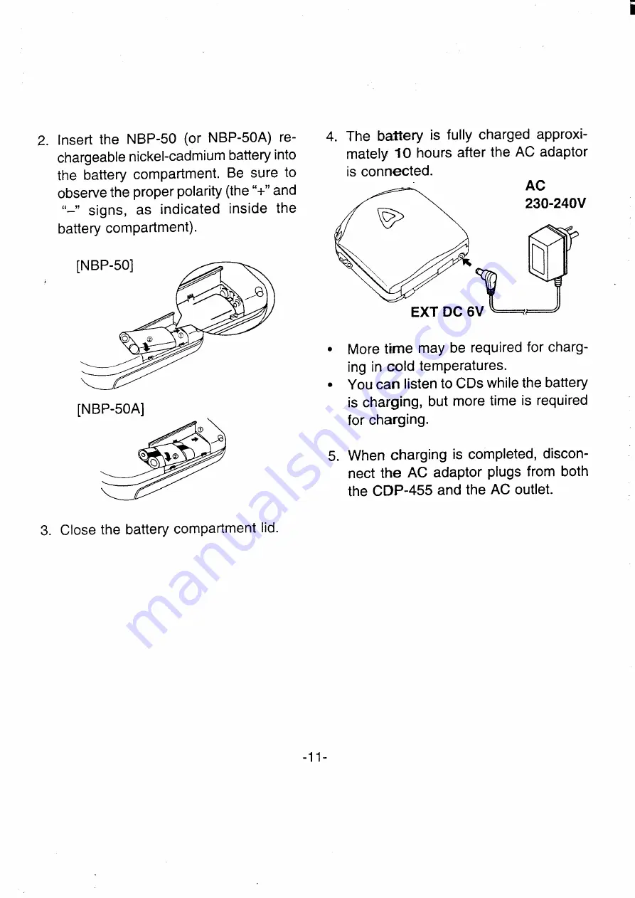 Sanyo CDP-455 Instruction Manual Download Page 12