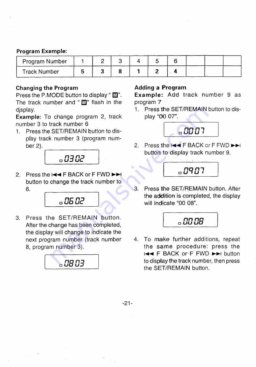 Sanyo CDP-455 Instruction Manual Download Page 22