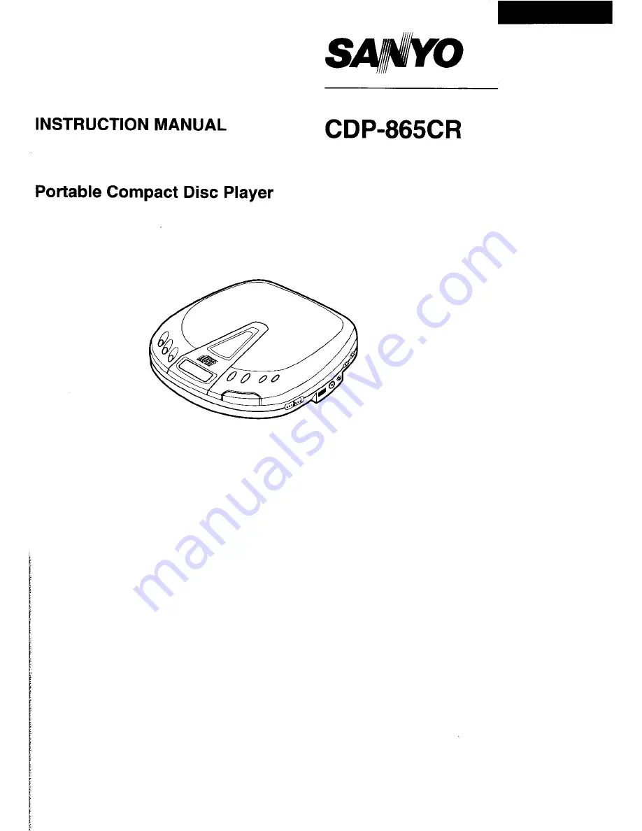 Sanyo CDP-865CR Скачать руководство пользователя страница 1