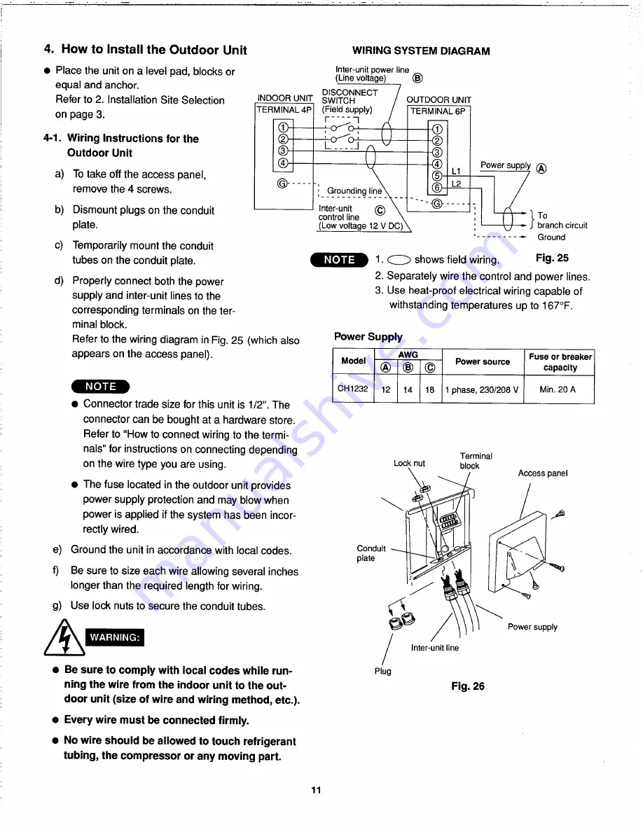 Sanyo CH1232 Installation Instructions Manual Download Page 12