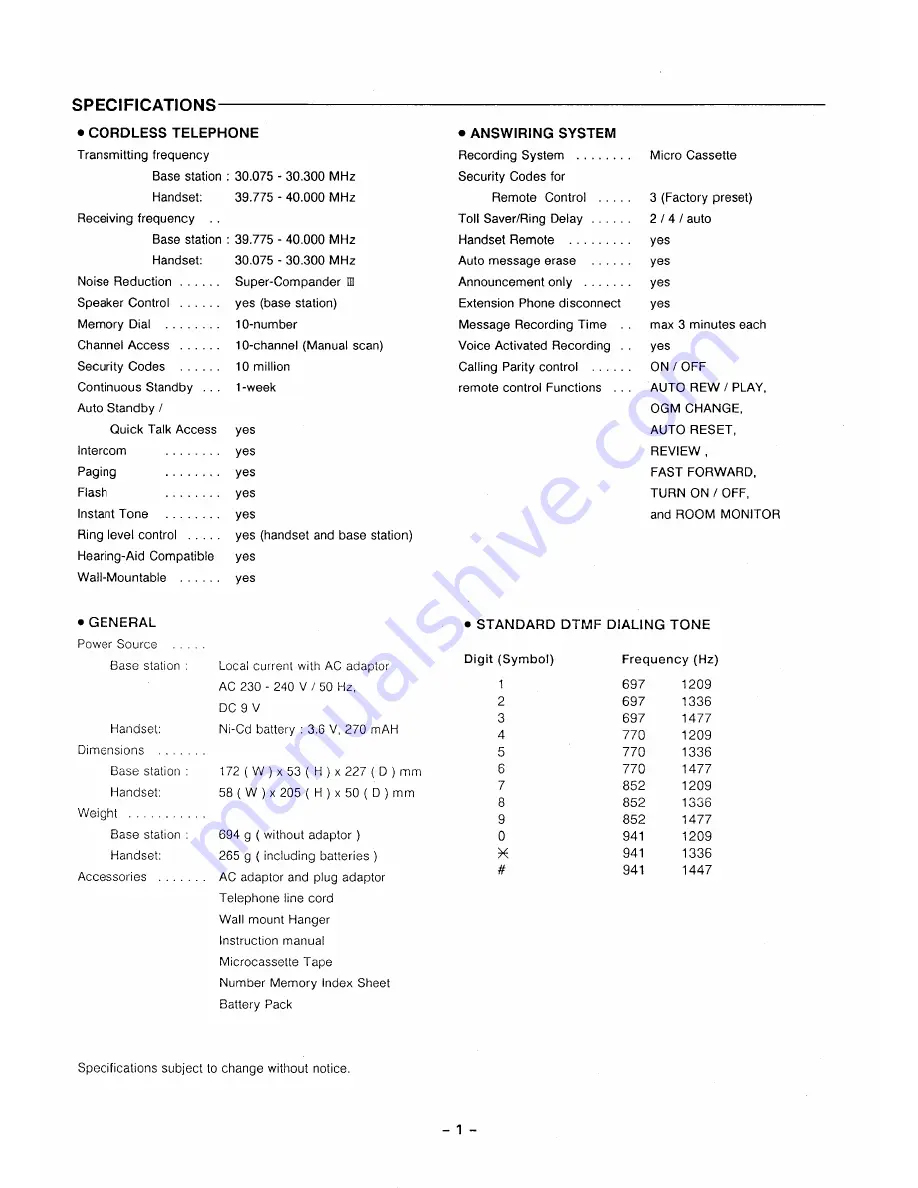 Sanyo CLA-1380AUS Service Manual Download Page 2