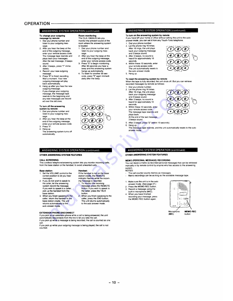 Sanyo CLA-1380AUS Service Manual Download Page 11