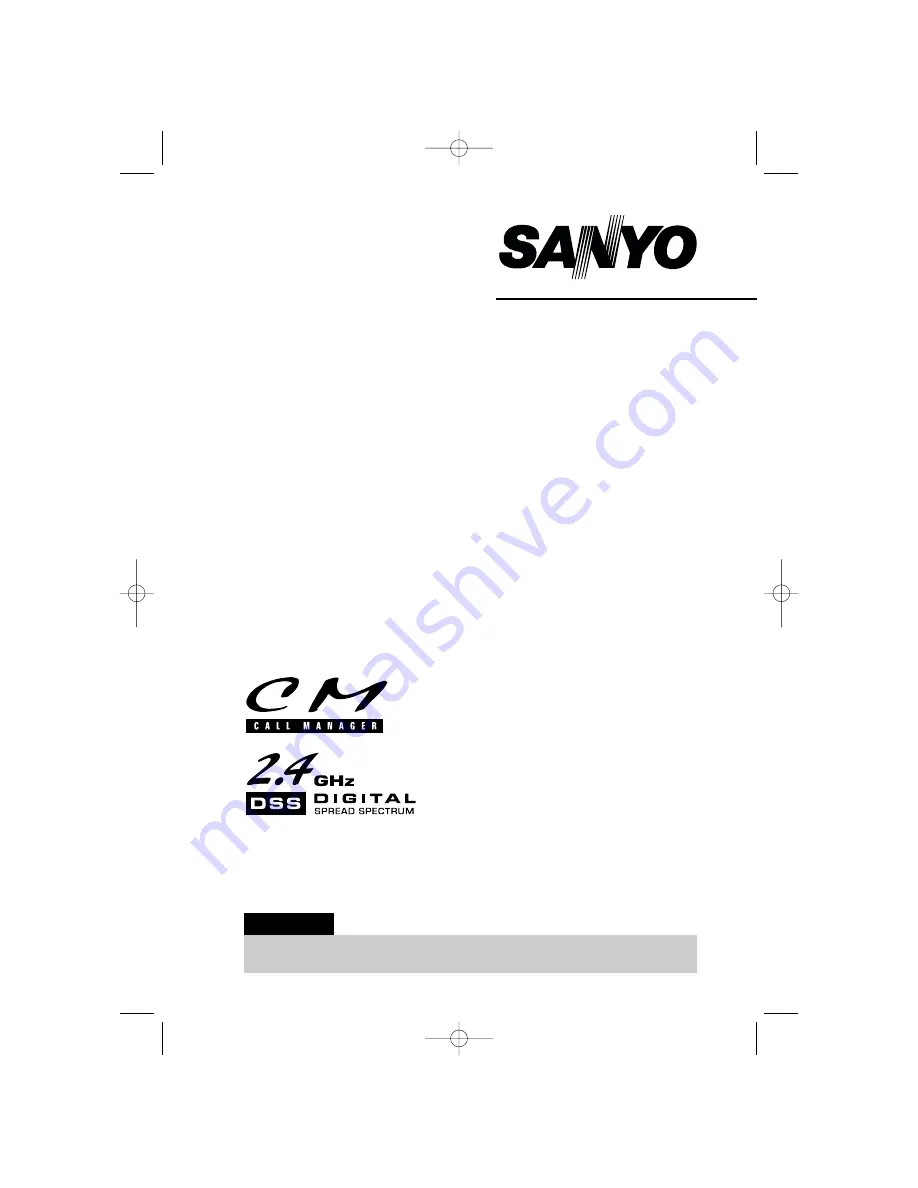 Sanyo CLT-2430 Instruction Manual Download Page 1