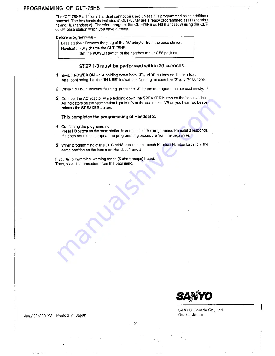 Sanyo CLT-85KM Service Manual Download Page 14