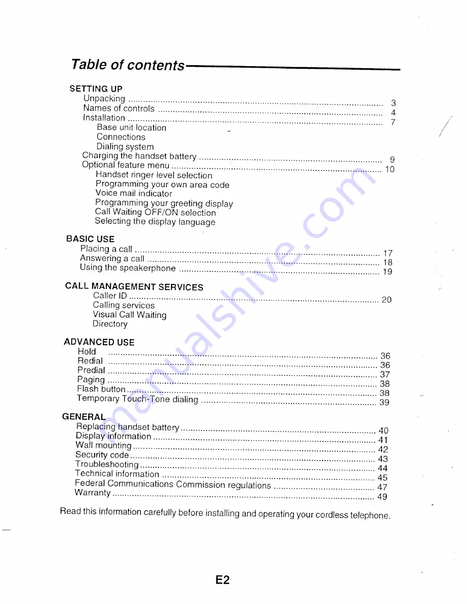 Sanyo CLT-9820 Instruction Manual Download Page 3