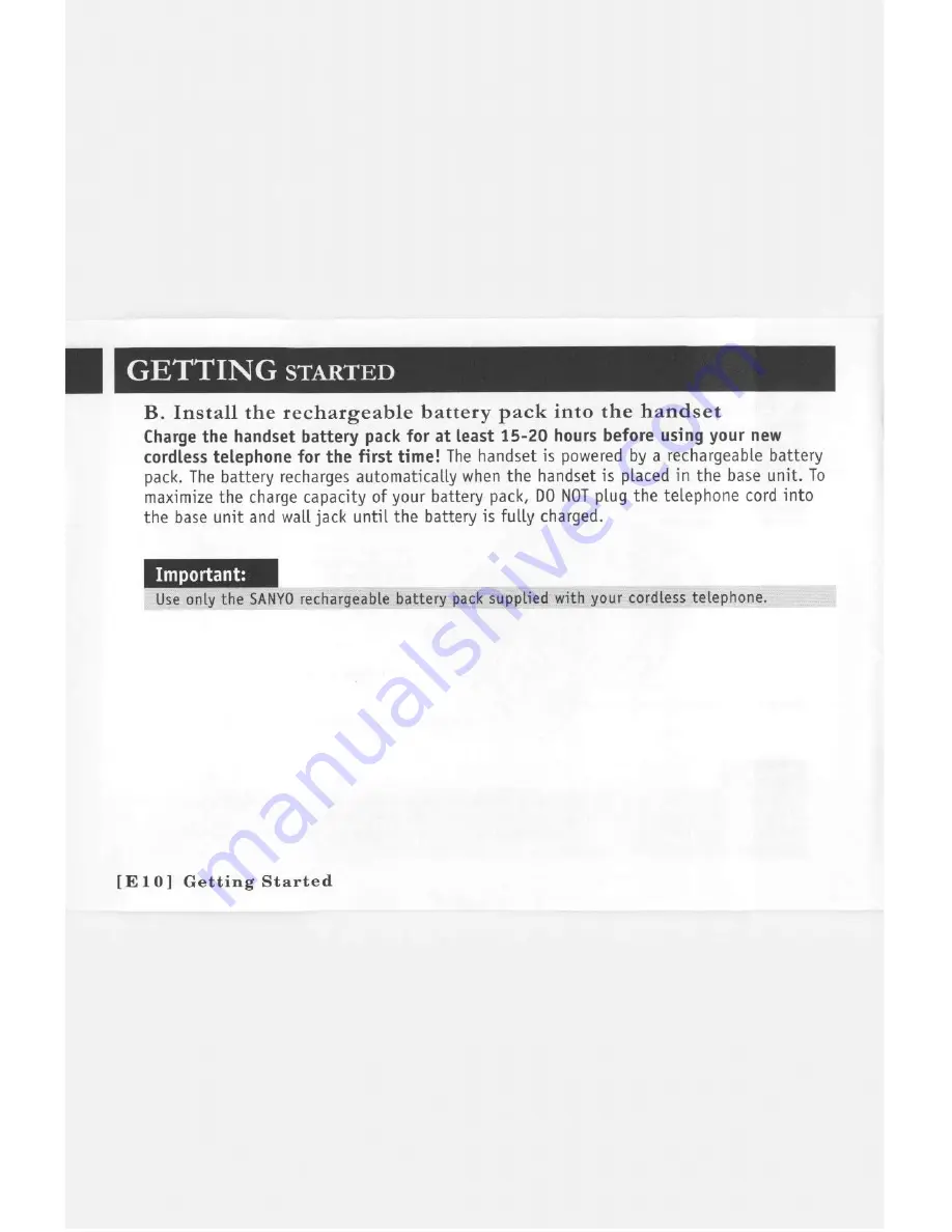 Sanyo CLT-E22 Instruction Manual Download Page 11