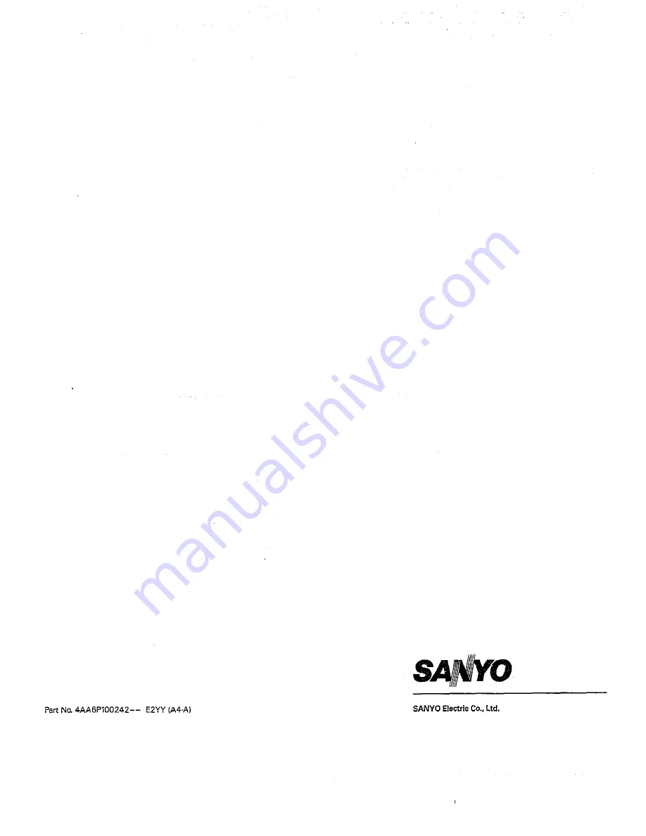 Sanyo CPP2510 Instruction Manual Download Page 16