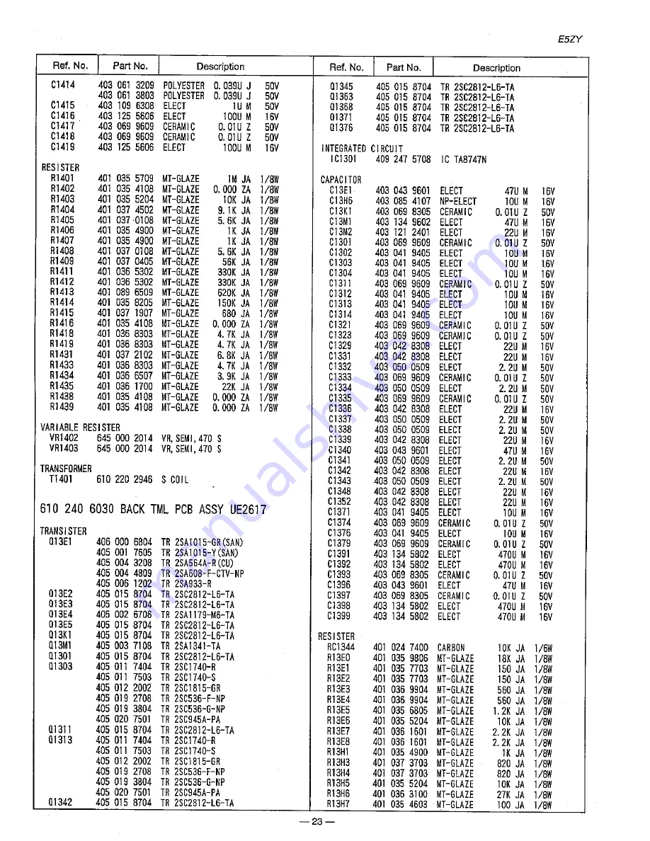 Sanyo CPP2530 Скачать руководство пользователя страница 24