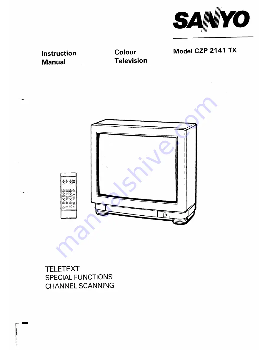 Sanyo CZP2141TX Скачать руководство пользователя страница 1