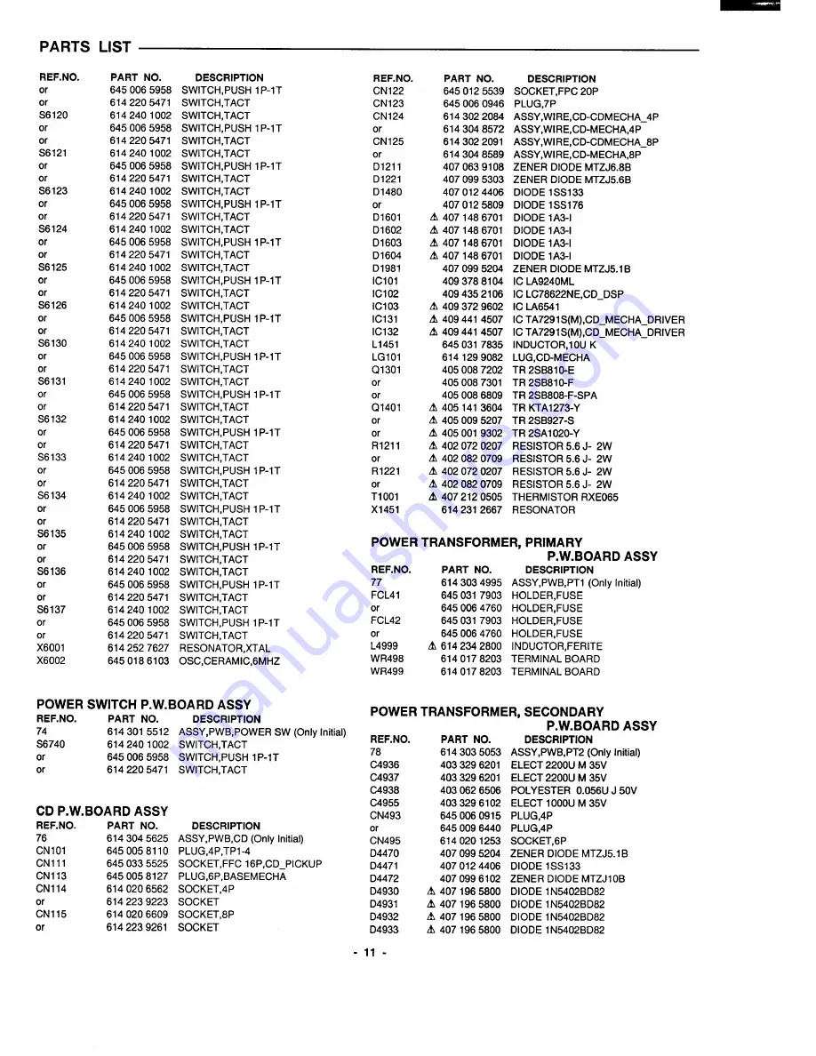 Sanyo DC-C30 Service Manual Download Page 12