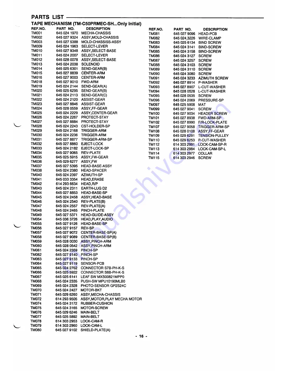 Sanyo DC-C70 Service Manual Download Page 17