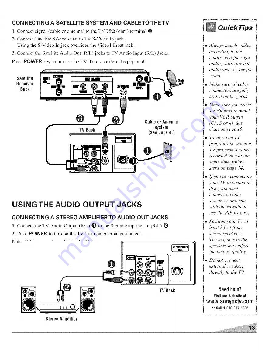 Sanyo DS27820 Скачать руководство пользователя страница 13