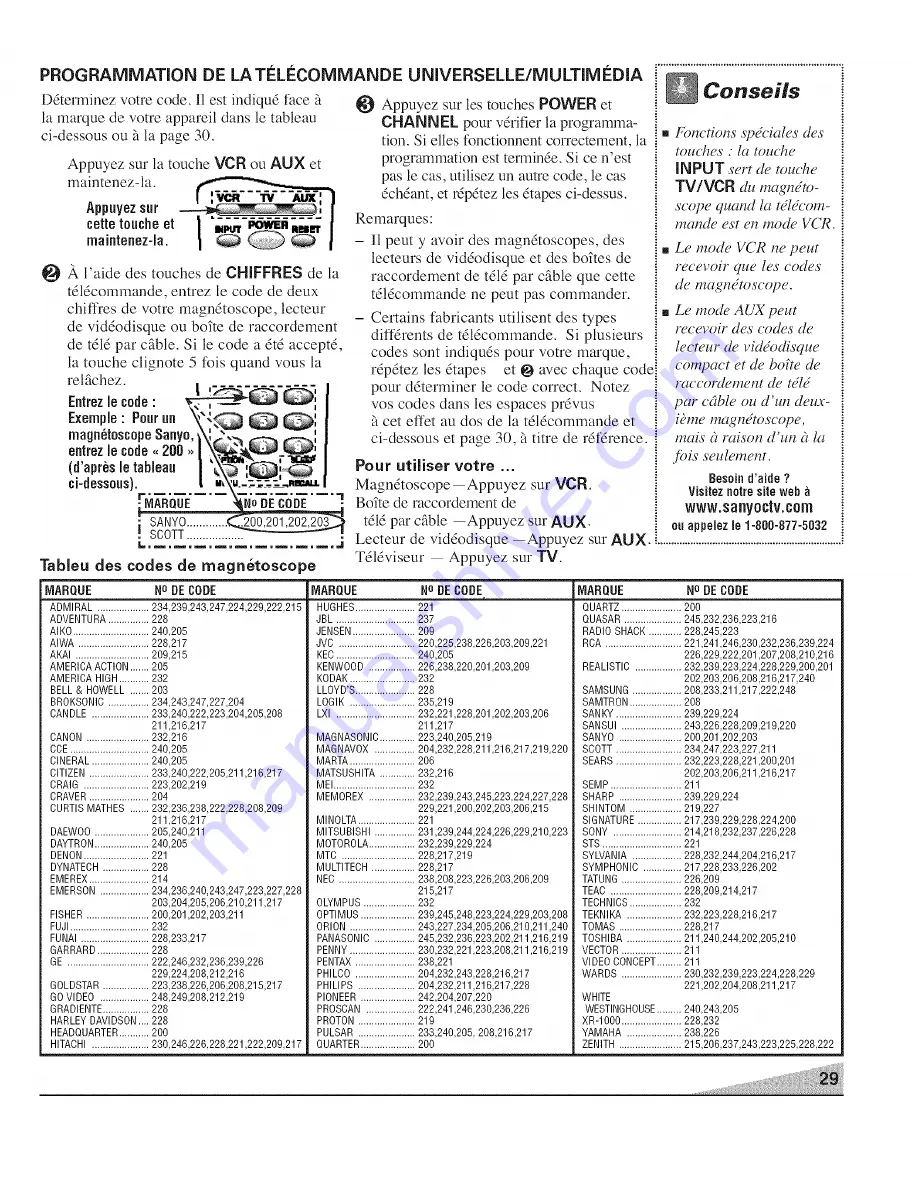 Sanyo DS27820 Owner'S Manual Download Page 29