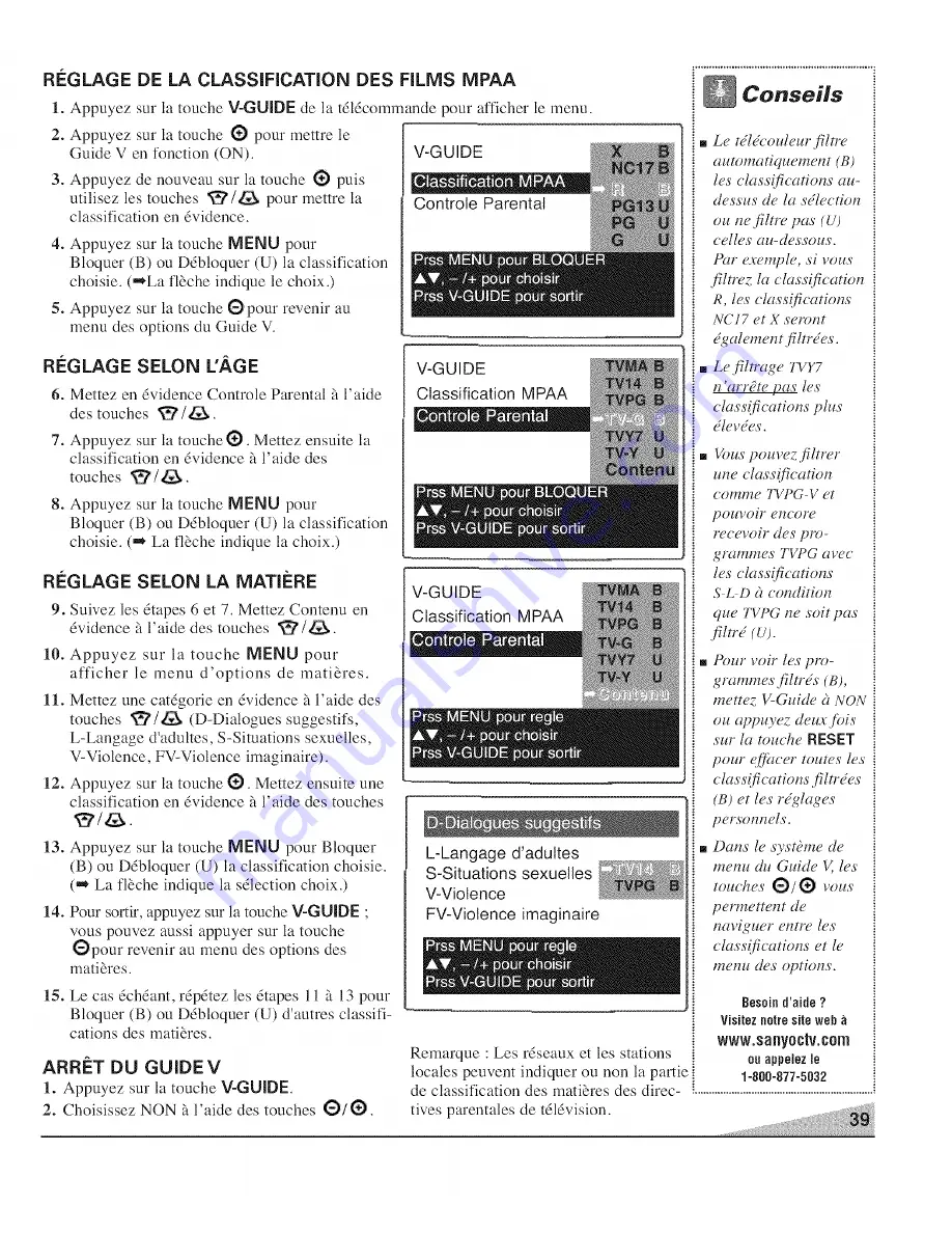 Sanyo DS27820 Owner'S Manual Download Page 39