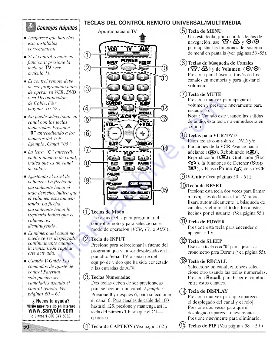 Sanyo DS27820 Owner'S Manual Download Page 50