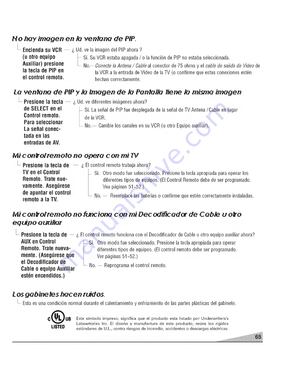 Sanyo DS27820 Owner'S Manual Download Page 65