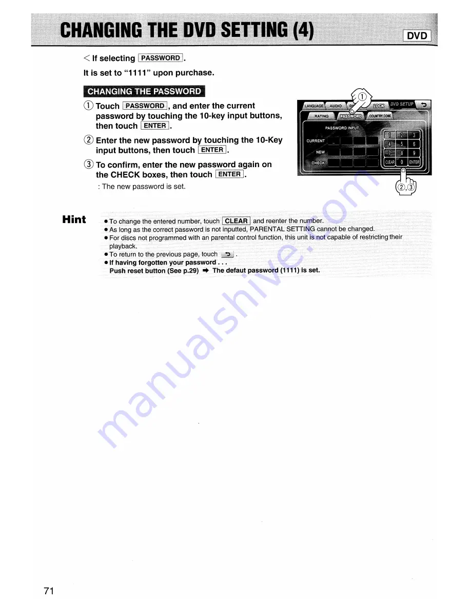 Sanyo ECD-T1780DV Installation And Operation Manual Download Page 72