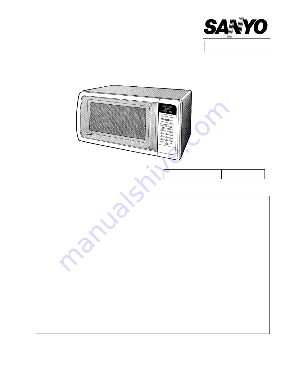 Sanyo EM-842WS Service Manual Supplement Download Page 1