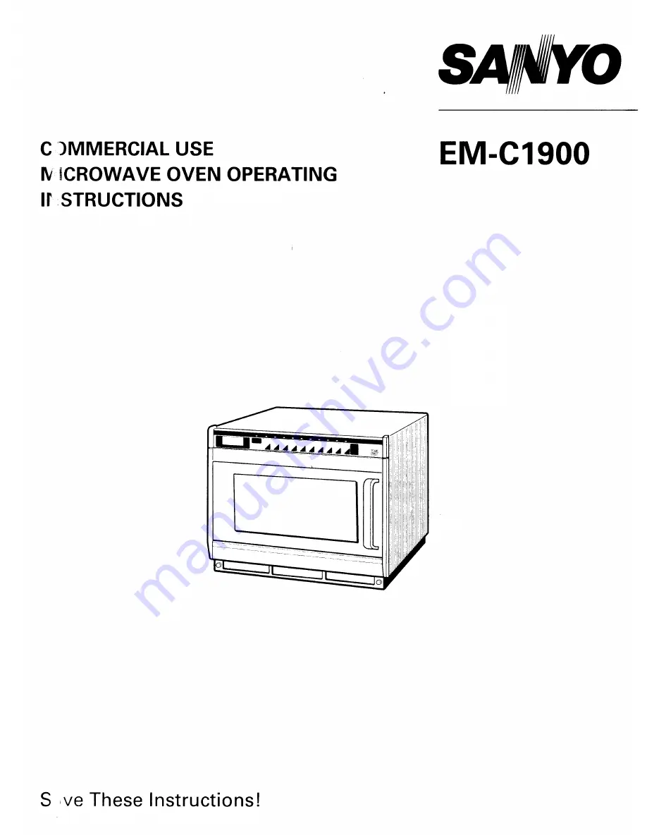 Sanyo EM-C1900 Instructions Manual Download Page 1