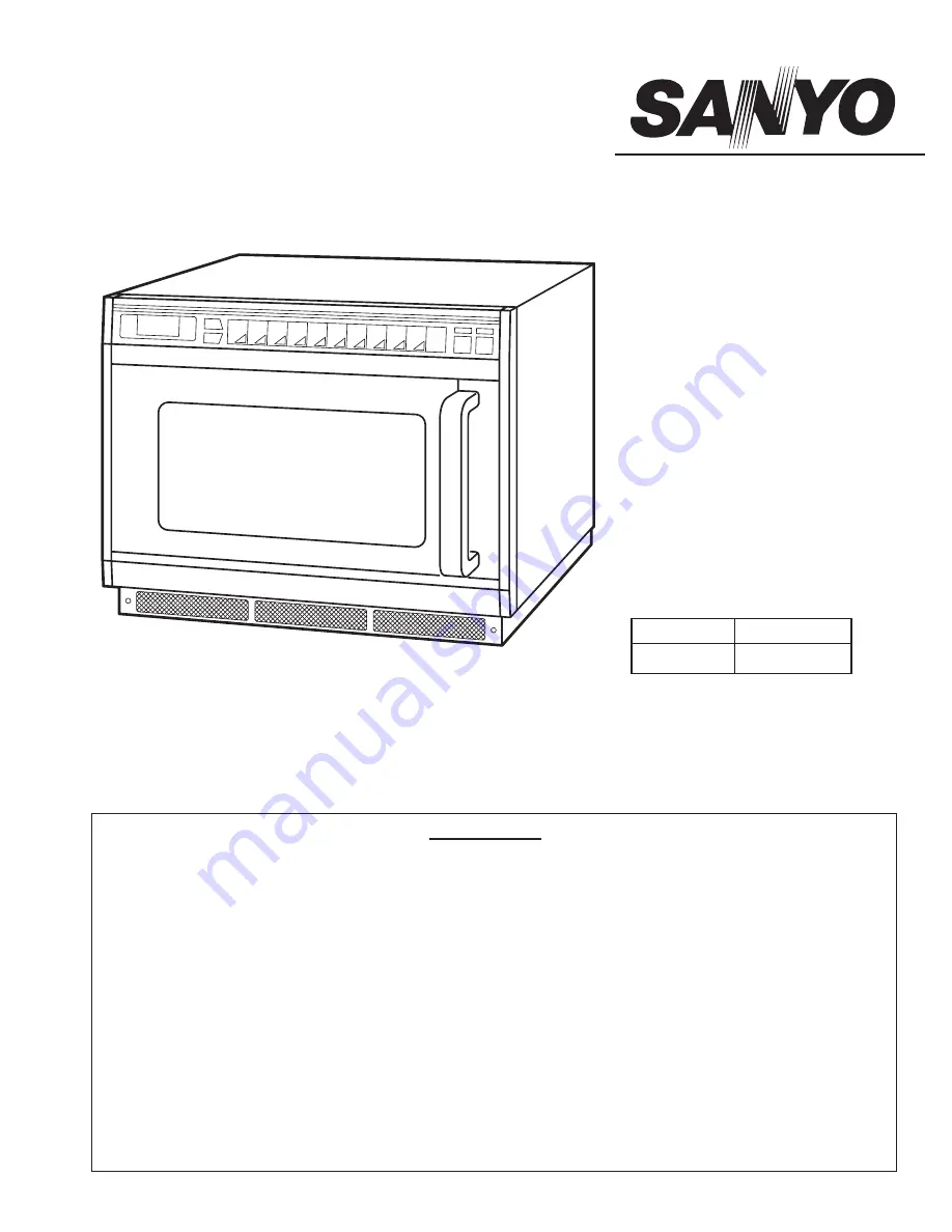 Sanyo EM-C1900 Service Manual Download Page 1