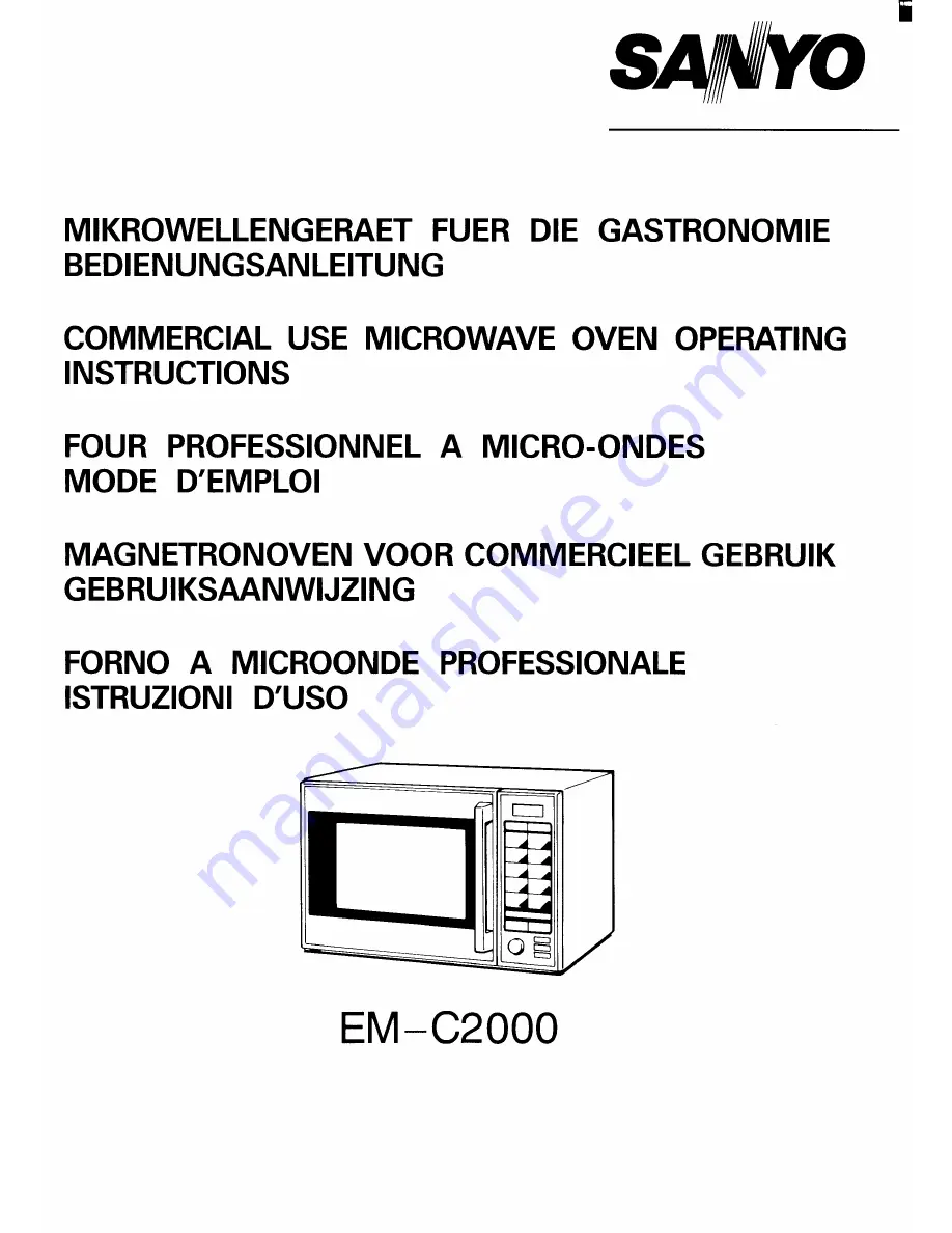 Sanyo EM-C2000 Operating Instructions Manual Download Page 1